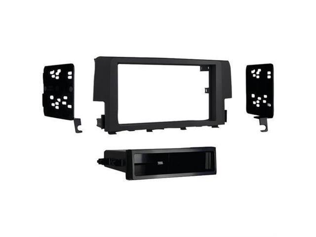 Metra - Dash Kit for Select 2016-2021 Honda Civic DIN - Matte Black - image 2