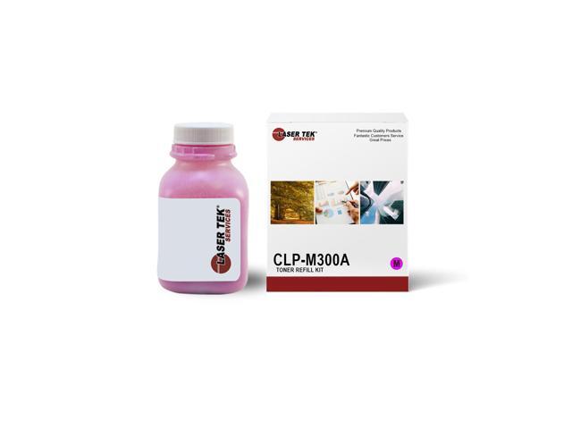 Laser Tek Services Magenta Toner Refill Kit with chip for Samsung CLP-300 CLP-300N CLX-2160N CLX-3160FN CLP-M300A