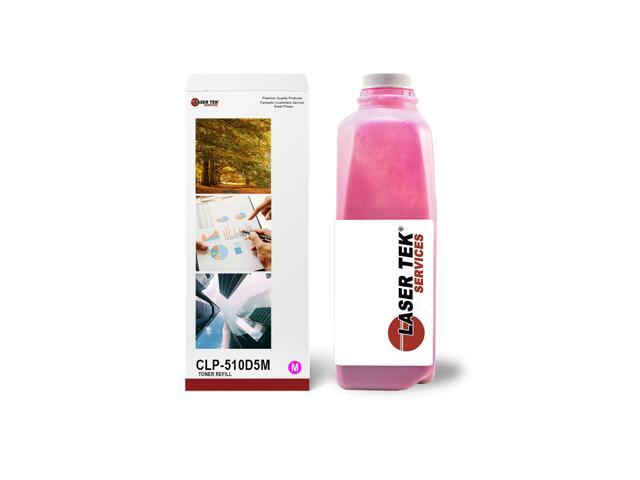 Laser Tek Services Magenta Toner Refill Kit with reset chip for the Samsung CLP-510 CLP-510n CLP510 CLP-510D5M