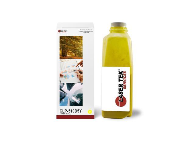 Laser Tek Services Yellow Toner Refill Kit with reset chip for the Samsung CLP-510 CLP-510n CLP510 CLP-510D5Y