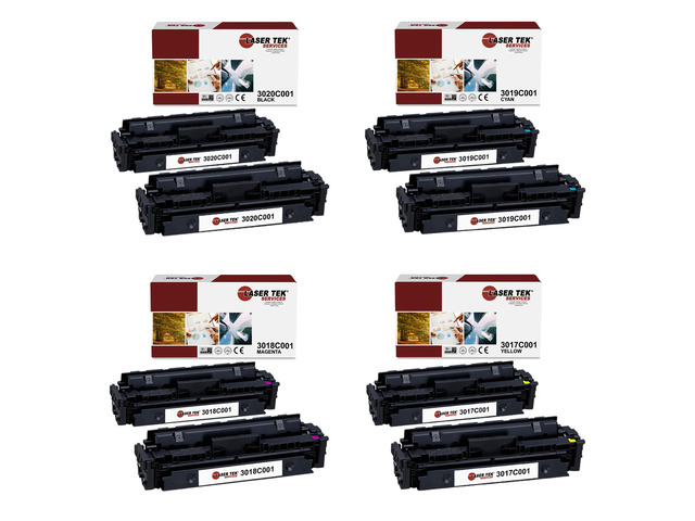 8Pk LTS 055H BCMY HY Compatible for Canon ImageClass LBP660C, MF740C Toner