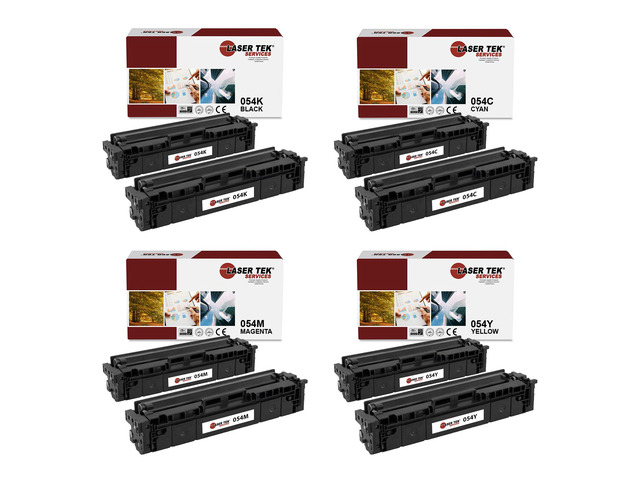 Laser Tek Services Compatible Toner Cartridge Replacement for Canon 054 054K 054C 054M 054Y Works with Canon Color ImageClass LBP620 LBP622Cdw,...