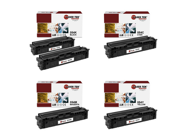 Laser Tek Services Compatible Toner Cartridge Replacement for Canon 054 054K 054C 054M 054Y Works with Canon Color ImageClass LBP620 LBP622Cdw,...