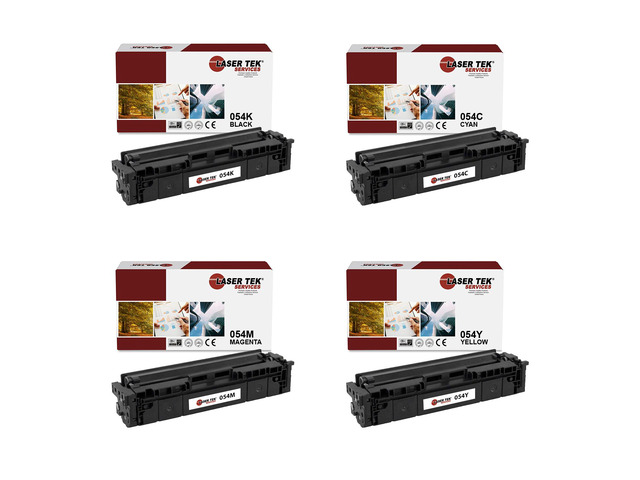 Laser Tek Services Compatible Toner Cartridge Replacement for Canon 054 054K 054C 054M 054Y Works with Canon Color ImageClass LBP620 LBP622Cdw,...