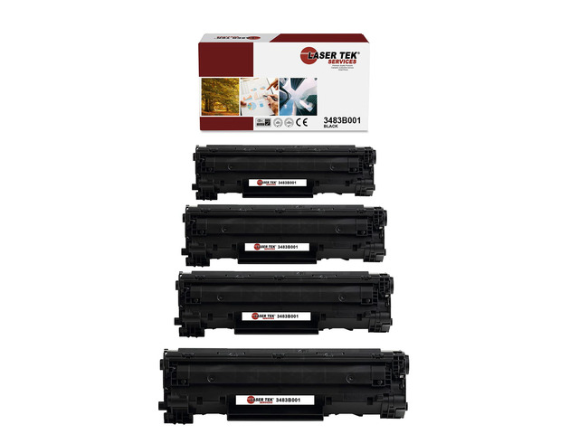 Laser Tek Services Canon 126 (3483B001) 4 Pack Replacement Toner Cartridge set for Canon imageCLASS LBP6200d, LBP6230dw