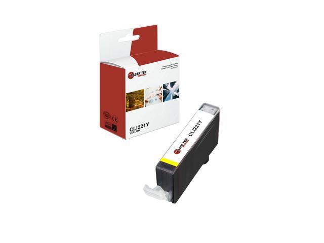 Laser Tek Services Compatible High Yield Ink Cartridge Replacement for Canon CLI-221 CLI221Y Works with Canon Pixma iP3600 iP4600, MP540 MP560,...