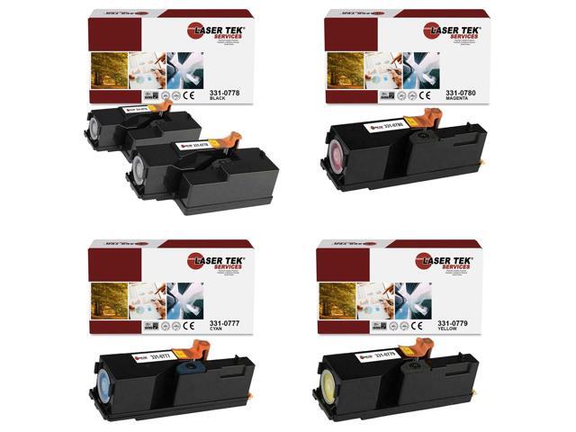 Laser Tek Services Compatible Toner Cartridge Replacement for Dell 1250 331-0778 331-0777 331-0780 331-0779 Works with Dell 1250C 1350CNW 1355CN...