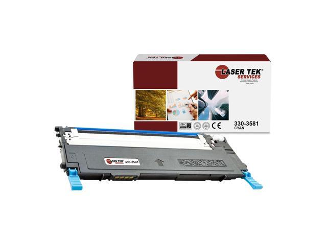 Laser Tek Services Compatible Toner Cartridge Replacement for Dell 1230 330-3581 Works with Dell 1230C 1235CN Printers (Cyan, 1 Pack) - 1,000 Pages