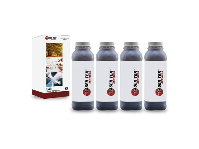Laser Tek Services Compatible Toner Refill Kit Replacement for Canon E40 Works with Canon PC720 PC730 PC735, FC-200FC-204 Printers (Black, 4 Pack)...