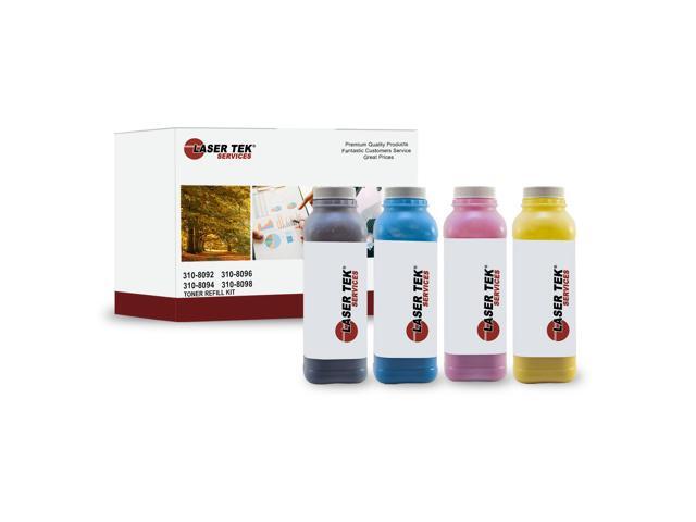 Laser Tek Services Toner Refill Kit Compatible with Dell 3115 310-8092 310-8094 310-8096 310-8098
