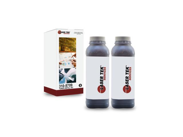 Laser Tek Services 2 Pack Black Toner Refill Kit with chips for the Dell 1720 1720dn 310-8707 310-8709 310-8706 GR332