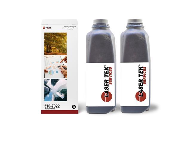 Laser Tek Services 2 Pack Black Toner Refill Kit with reset chips for the Dell 310-5400 310-5401 1700 1700n 1710 1710n