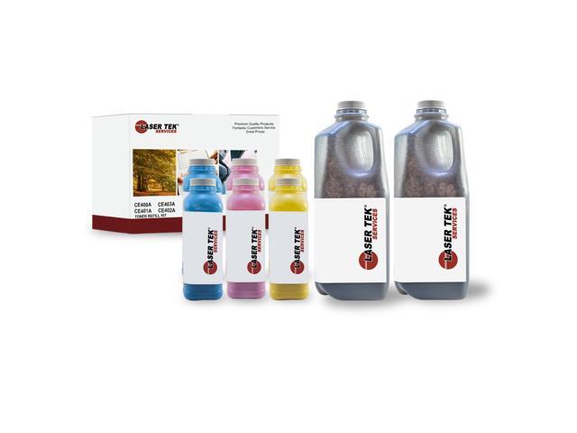 Laser Tek Services Compatible Toner Refill Kit Replacement for HP 507A Works with HP Laserjet Enterprise 500 Color M575f M570dw Printers (Black,...