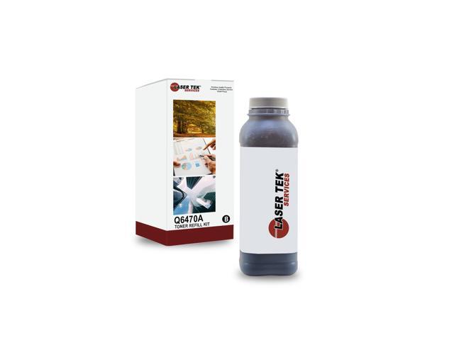 Laser Tek Services Black Toner Refill Kit with reset chip for the HP Q6470A 502A Color LaserJet 3600 3600dn 3600n