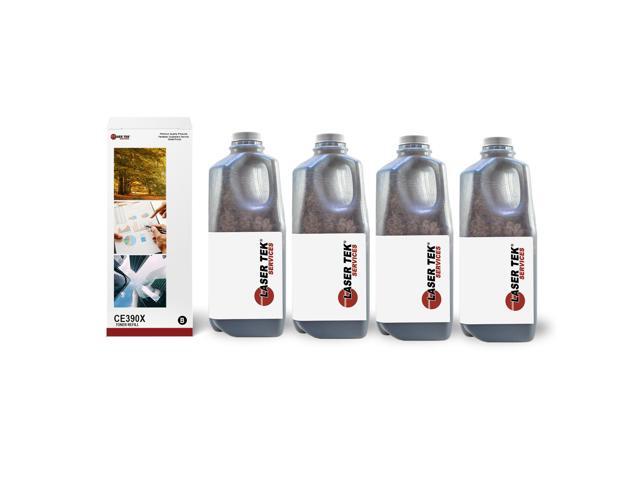 4Pk LTS CE390X Black Toner Refill Kit Compatible for HP LJ 600 M602dn M602n