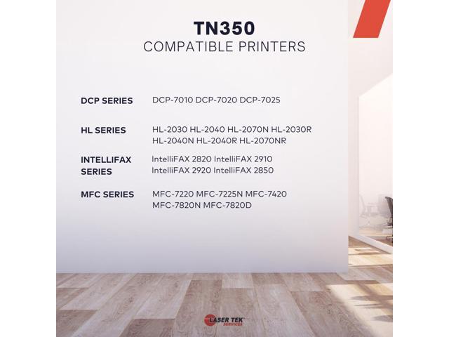 Laser Tek Services Compatible Toner Cartridge Replacement for Brother TN-350 Works with Brother HL2030 2040, IntelliFax 2820 2910, MFC7420, DCP7010...