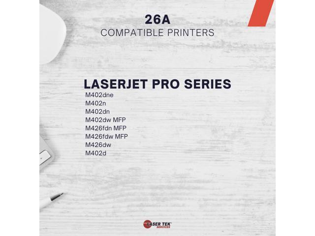 Laser Tek Services Compatible Toner Cartridge Replacement for HP 26A CF226A Works with HP Laserjet Pro M402d M402dn M402n MFP M426dw Printers...