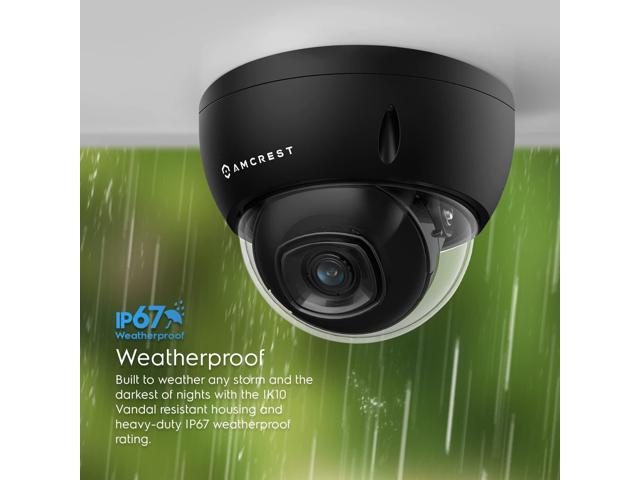 Amcrest 5MP POE Camera, Outdoor Vandal Dome Security POE IP Camera, 5-Megapixel, 98ft NightVision, 2.8mm Lens, IP67, IK10 Resistance, MicroSD 256GB...