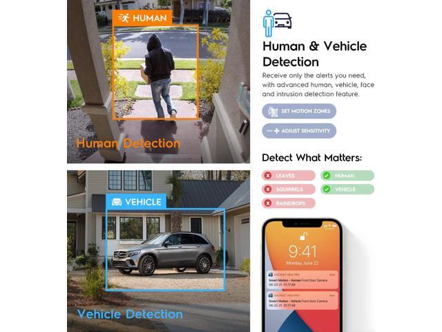 Amcrest Panoramic IP POE Camera, 180° Panoramic 4-Megapixel POE IP Bullet Camera, Security Outdoor Camera, 65ft Nightvision, IVS Features and...