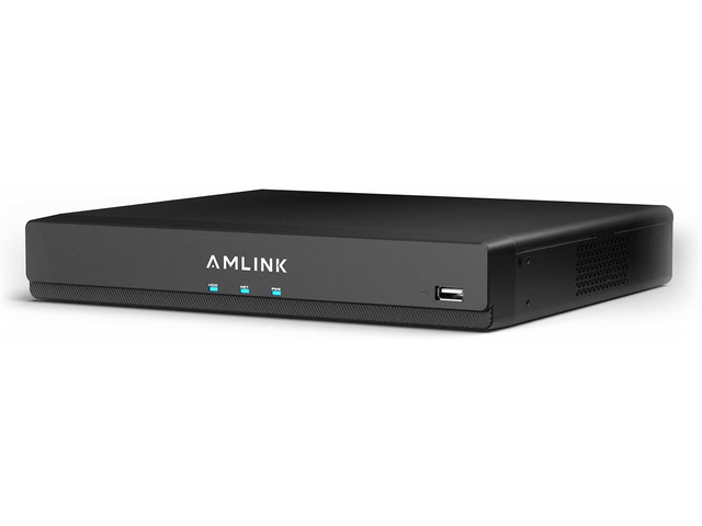 AMLINK 12MP 8CH AI NVR (8-Port PoE), Smart NVR, Human Detection & Vehicle Detection - Supports 8 x 12MP IP Cameras, Supports 1 x 20TB HDD (Not...