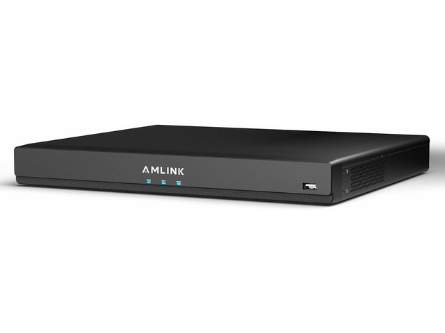 AMLINK 12MP 16CH AI NVR (8-Port PoE), Smart NVR, Human Detection & Vehicle Detection - Supports 16 x 12MP IP Cameras, Supports 1 x 20TB HDD (Not...