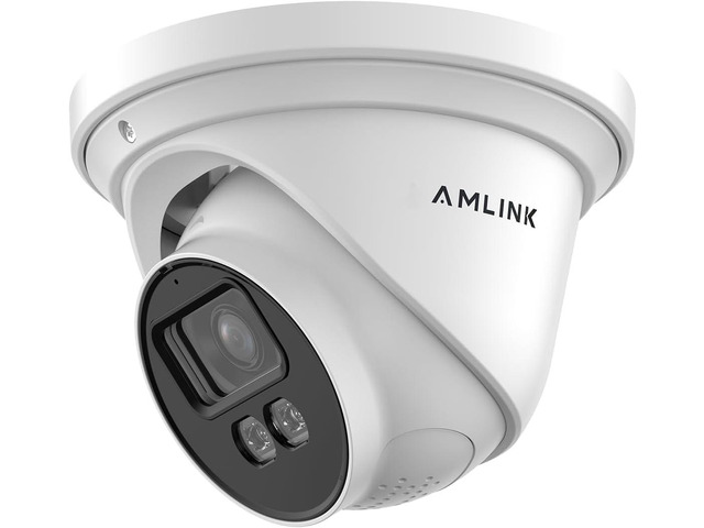 AMLINK 4K/8MP Security AI IP PoE Camera, Night Color 100ft, Human/Vehicle Detection, NDAA Compliant, Indoor Outdoor Surveillance Turret, 2-Way...