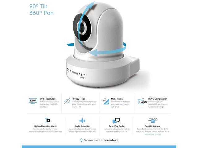 Amcrest 1080p WiFi Camera Indoor, 2MP Pan/Tilt Home Security Camera, Auto-Tracking, Motion & Audio Detection, Privacy Mode, Enhanced Browser...