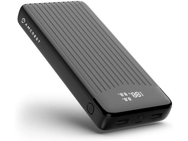 Amcrest USB C Power Bank, 26800mAh Portable Charger USB C, Power Bank Fast Charging 22W PD 3.0, Type C Battery Bank Powerbank with LED Display for...