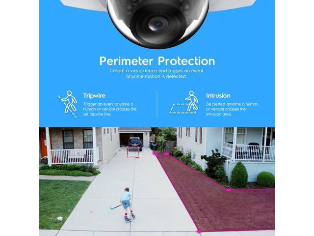 amcrest 5-megapixel wedge ip poe ai camera, security ip camera outdoor, built-in microphone, human & vehicle detection, perimeter protection, 98ft...