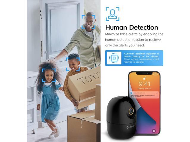 Amcrest 4MP WiFi Camera Indoor, Dog Camera, Sound & Baby Monitor, Human & Pet Detection, Motion-Tracking, w/ 2-Way Audio, Pan/Tilt Wireless IP...