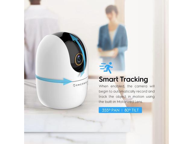 Amcrest 4MP WiFi Camera Indoor, Dog Camera, Sound & Baby Monitor, Human & Pet Detection, Motion-Tracking, w/ 2-Way Audio, Phone App, Pan/Tilt...