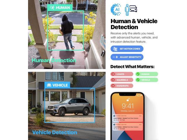 Amcrest 4K (8MP) IP POE Camera, UltraHD Outdoor Bullet, 3840x2160, 98ft NightVision, 125° FOV, IP67, MicroSD (256GB), Human & Vehicle Detection,...