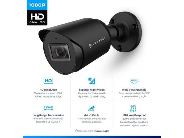 Amcrest 2MP Bullet Security Camera HD-CVI/TVI/AHD/Analog AMC1080BC28-B
