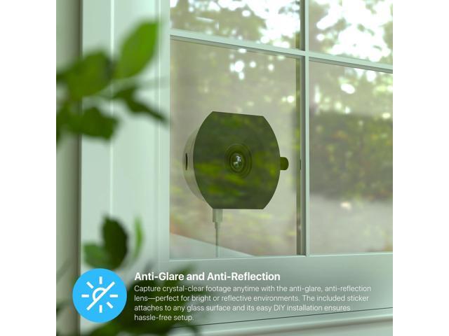 Amcrest Link 3MP 2K Window Camera, 2.4GHz & 5GHz WiFi Indoor Camera, AI Human & Motion Detection, Wide Angle 100° FOV, Night Vision, 2-Way Audio,...