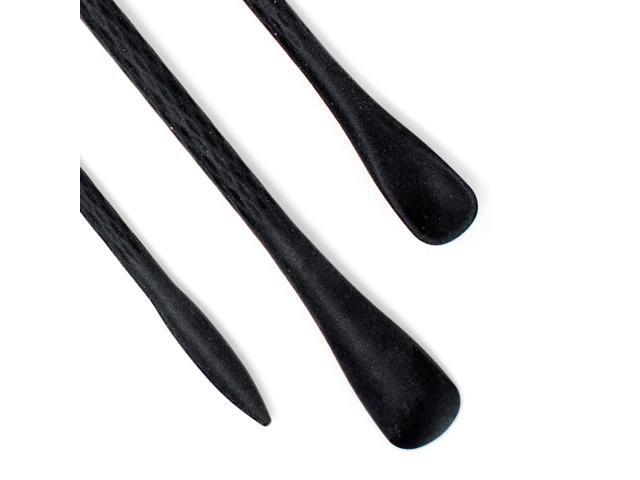 Norpro Mini Silicone Last Drop Spatula, Set of 3, Black
