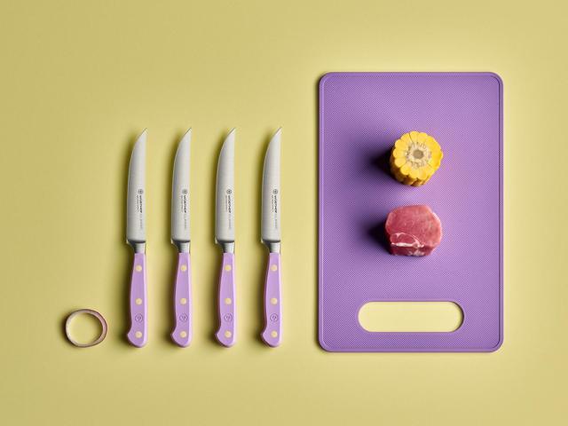 Wusthof Classic 4 Piece Steak Knife Set, Purple Yam