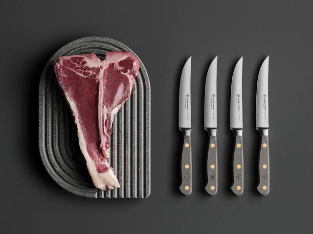 Wusthof Classic 4 Piece Steak Knife Set, Velvet Oyster