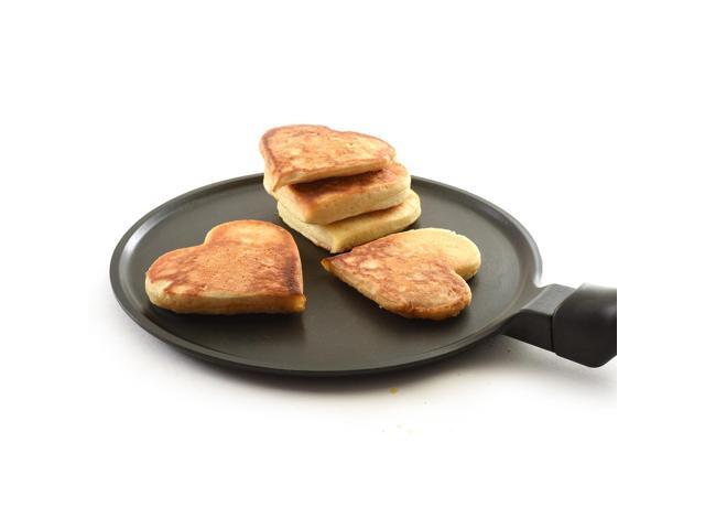 Norpro 4-Inch Nonstick Heart Shaped Pancake and Egg Rings, Set of 2, Black