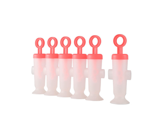 Cuisipro Snap-Fit Circle Pop Mold, 2.9oz/85ml, Set of 6, Coral
