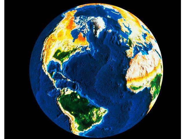 Computer Image of Earth Poster Print by Stocktrek Images (34 x 22)
