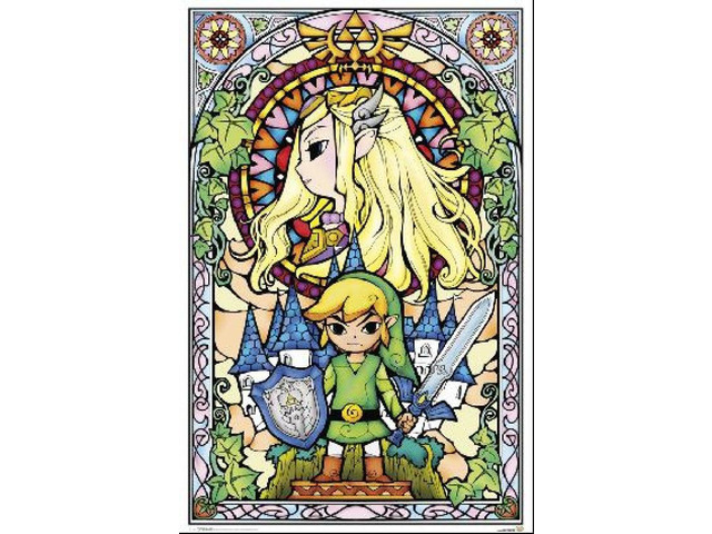 Zelda Window Stained Glass Window Poster Print (22 x 34)