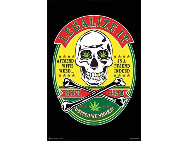 Legalize It Skull Poster (24 x 36)