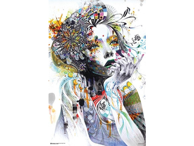 Circulation Fantasy Girl Face Poster Print (24 X 36)