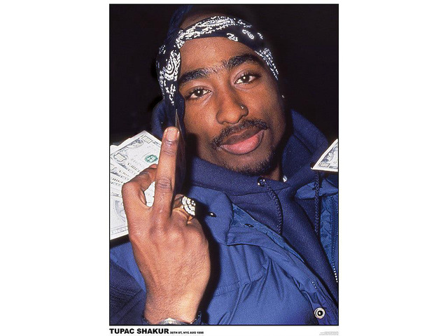Tupac Finger Poster Print (22 x 34)