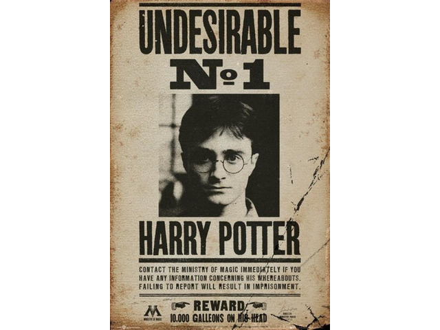Harry Potter - Undesirable No 1 Wanted Poster Print (24 X 36)