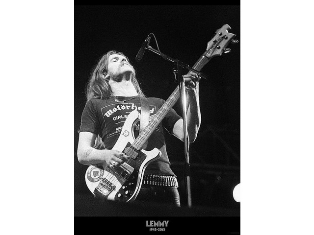 Lemmy Live Live Bw Poster Print (22 x 34)