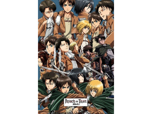 Attack On Titan - Main Characters (Manga, Anime) Poster Print (22 x 34)