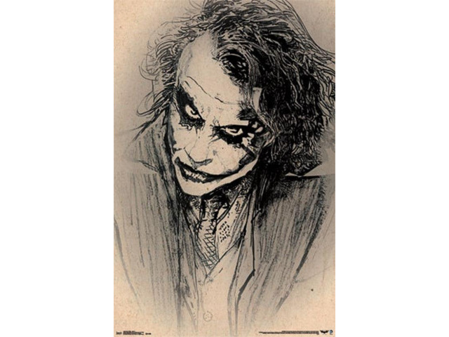 Batman Joker - Sketch Poster Print (22 x 34)