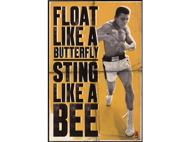 Muhammad Ali - Float Like a Butterfly Poster Print (22 x 34)