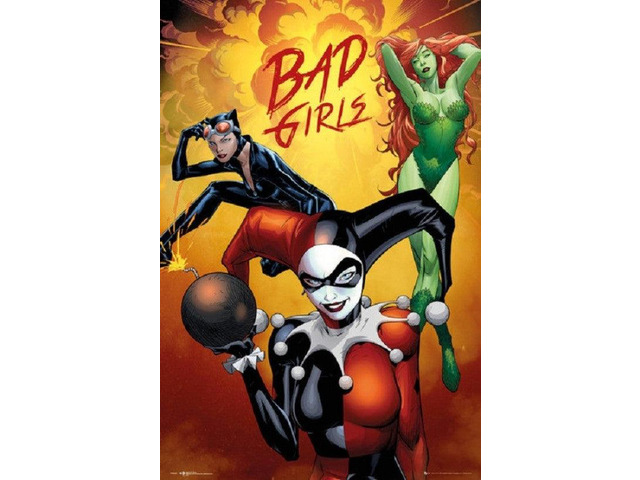 DC Comics Bad Girls Harley Quinn Bomb Poster Print By (22 X 34)